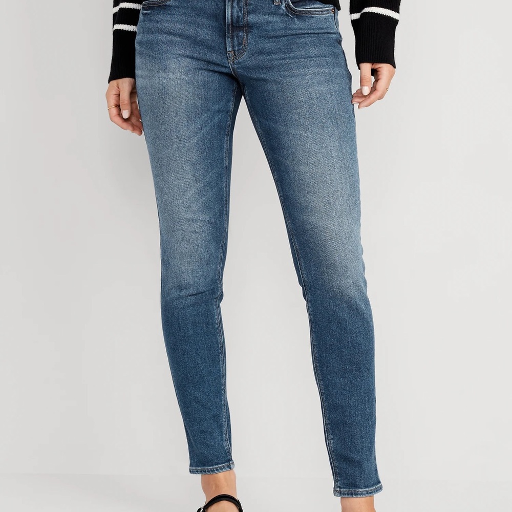 Old Navy Mid-Rise Rockstar Super Skinny Jeans 10 Tall